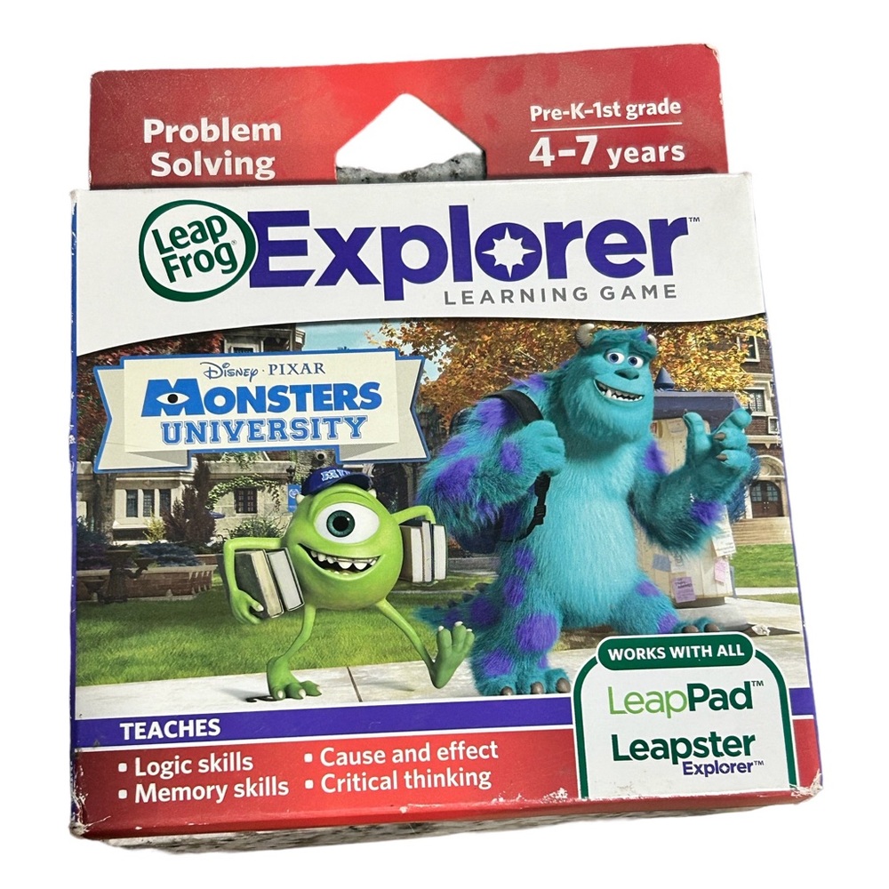 Leapfrog Explorer Disney Pixar Monster University Learning Game Problem Solving
